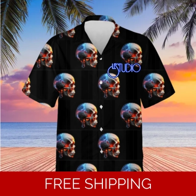Hawaiian Shirt Unisex Le Studio Skull 3